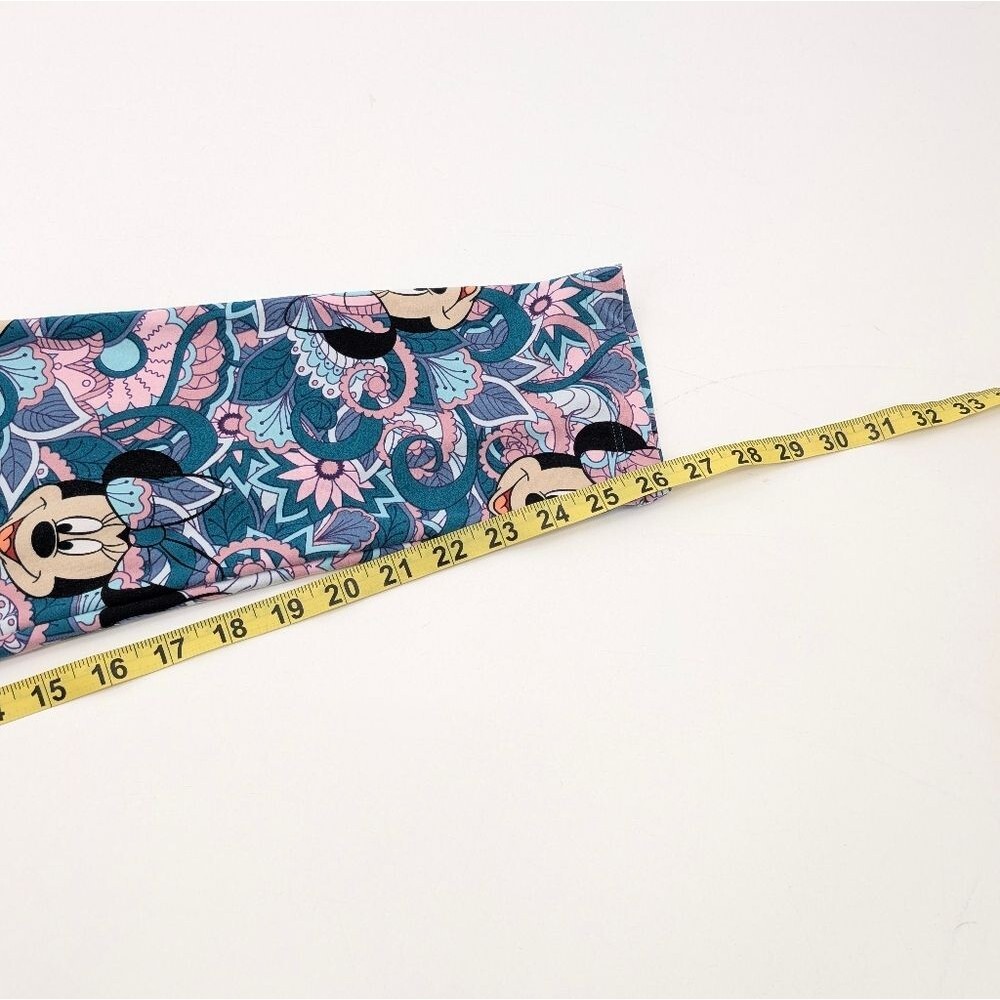 Lularoe Disney Minnie Mouse Blue Purple Stretch Leggings Size Large - Picture 6 of 6
